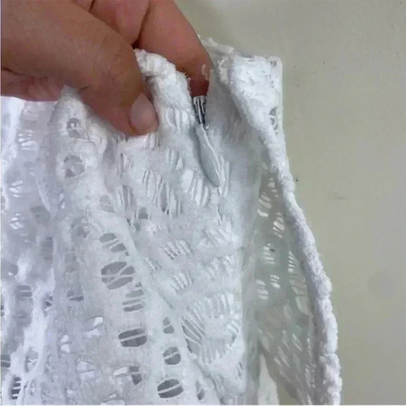 Lilly Pulitzer White Lace Eyelet Callisto Terry One Shoulder Dress - Picture 7 of 10